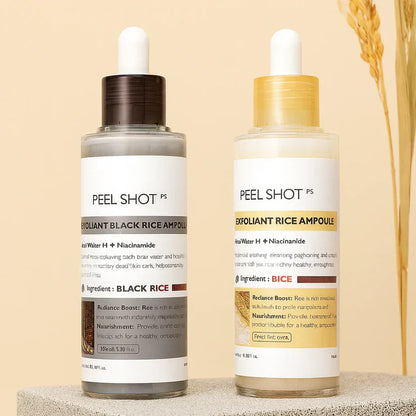 SilkGlow Rice Ampoule Exfoliant Set (both bottles)