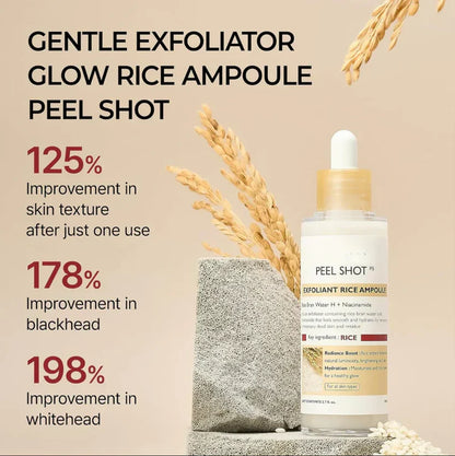 SilkGlow Rice Ampoule Exfoliant Set (both bottles)