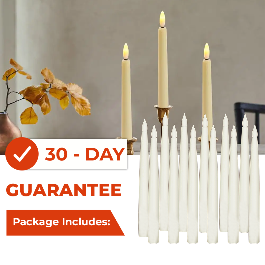 Flameless Floating Candles with Magic Wand – Halloween Decorations(Set of 12)