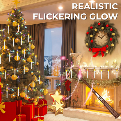 Flameless Floating Candles with Magic Wand – Halloween Decorations(Set of 12)